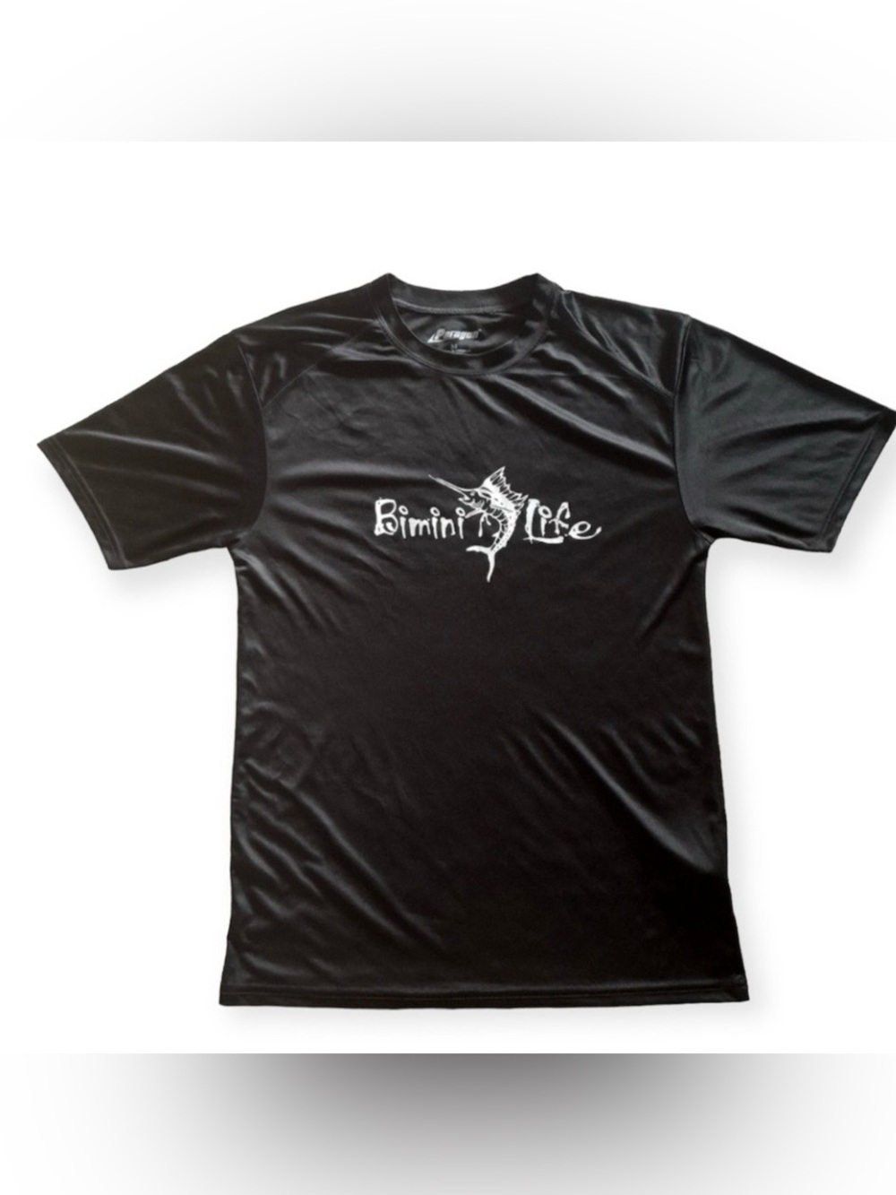Bimini Bay Paragon Mens Fishing Performance Tee Black Sailfish Size M
